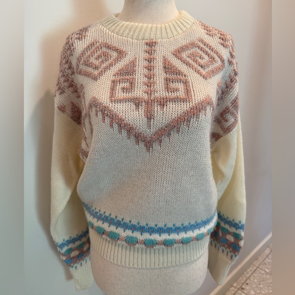 Vintage 80s Madomoiselle Knitwear Sweater Made in USA size 2